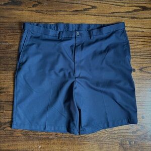 Haggar Blue Flat Front Shorts Versatile Cotton Blend
